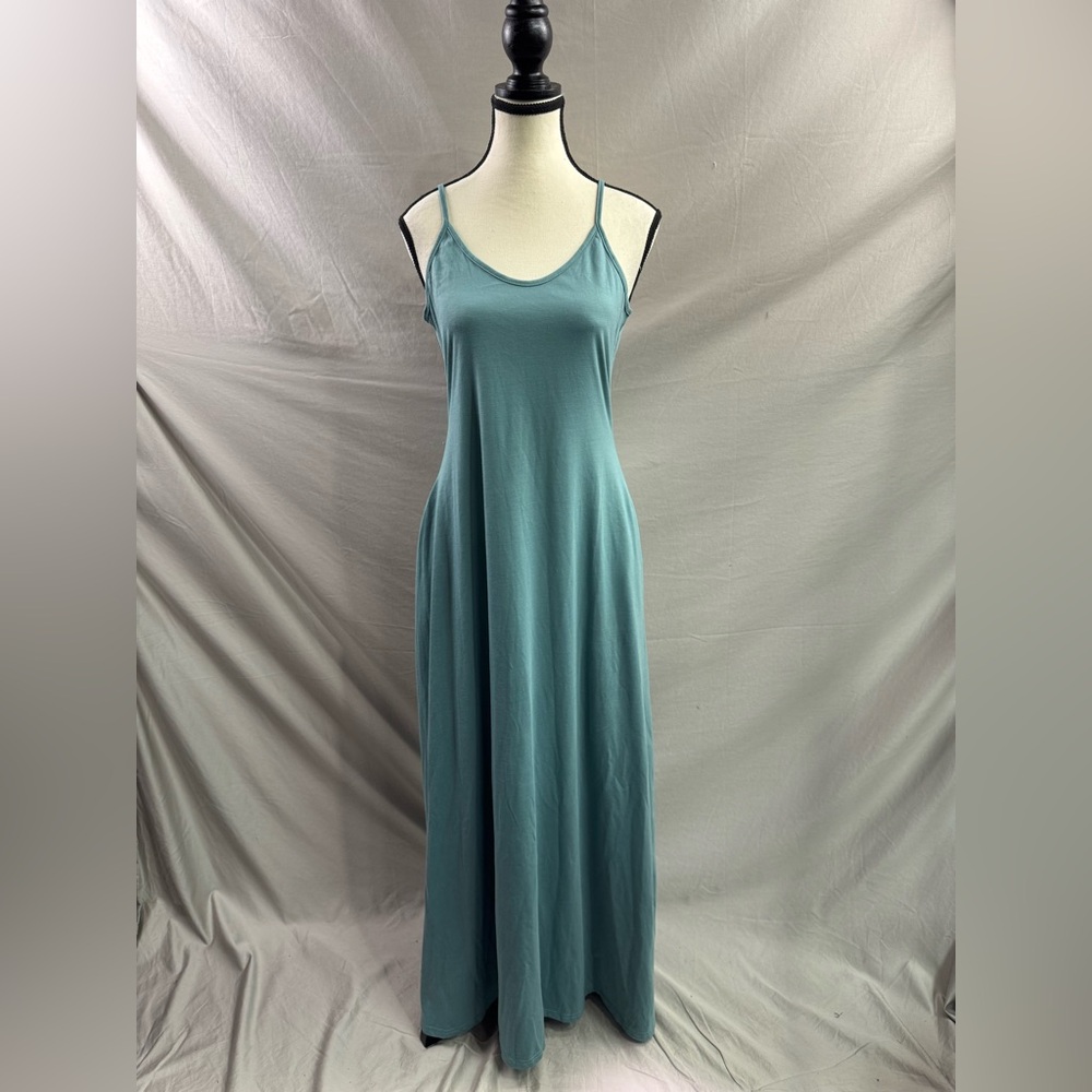 LAST ONE 🔥 Cami Maxi Flared Tee Dress Blue/Green - Picture 6 of 7